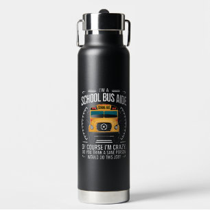Bouteille D'eau Je suis un aide d'autobus scolaire drôle de rentré