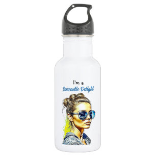 Bouteille D'eau Je suis un plaisir sarcastique   Humour drôle