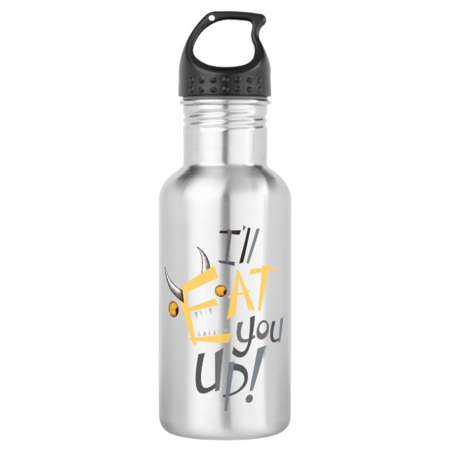 Bouteille D'eau Je vais te manger Graphique (Devant)