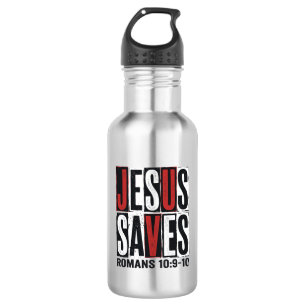 Bouteille D'eau Jésus Sauve Romains 10_9 Chemise Vintage Chrétienn