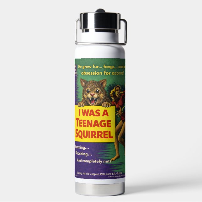 Bouteille D'eau J'étais un écureuil adolescent Parodie (Arrière)