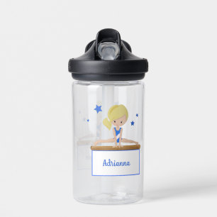 Bouteille D'eau Jeune Blonde Femme Gymnaste Personnalisée