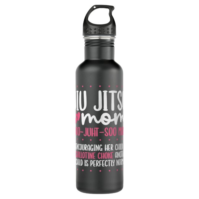 Bouteille D'eau Jiu Jitsu Maman Jiujitsu BJJ Brésil Jiu Jitsu (Devant)