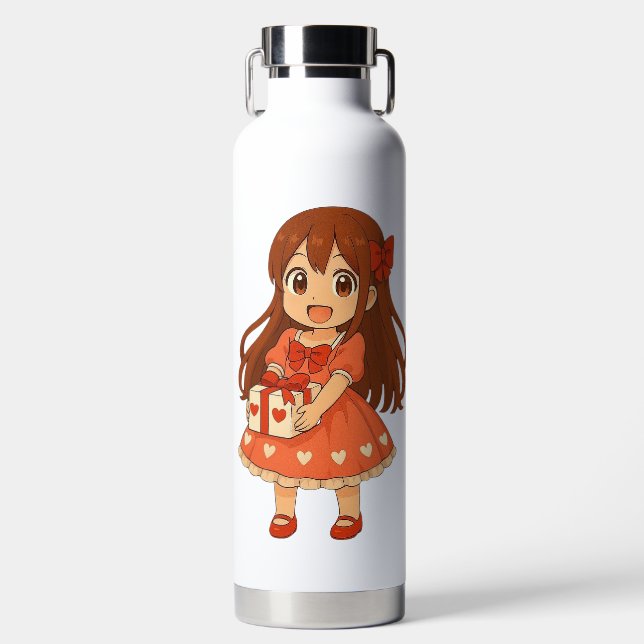 Bouteille D'eau Joli anime de la Saint-Valentin (Avant)
