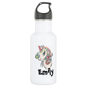 Bouteille D'eau Joli Arc-en-Ciel Licorne Coloré Enfants