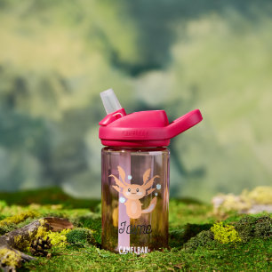 Bouteille D'eau Joli Axolotl Orange Sous l'eau Enfants Nom