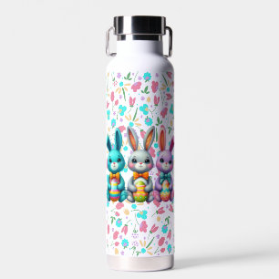 Bouteille D'eau Joli, coloré 3 lapin de Pâques