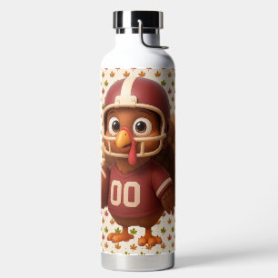 Bouteille D'eau Joli dindon de football du jour de Thanksgiving