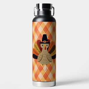Bouteille D'eau Joli dindon de Thanksgiving classique/vintage