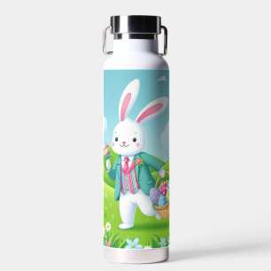 Bouteille D'eau Joli lapin de Pâques coloré