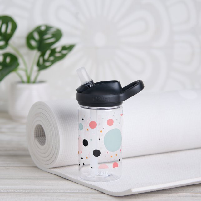 Bouteille D'eau Joli motif à pois tachetés (Gauche)