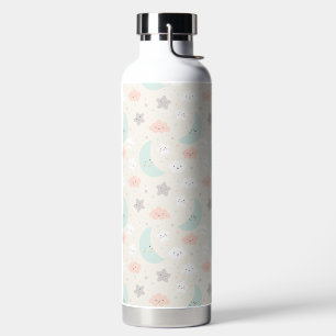 Bouteille D'eau Joli Motif Pastel Sky souriant
