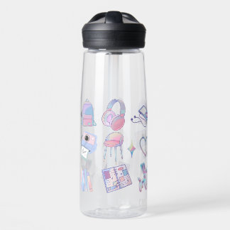 Bouteille D'eau joli motif violet