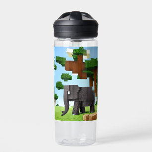 Bouteille D'eau Joli Safari Elephant Pixel Art