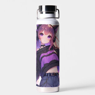Bouteille D'eau Jolie fille Anime dans casque avec oreilles de cha