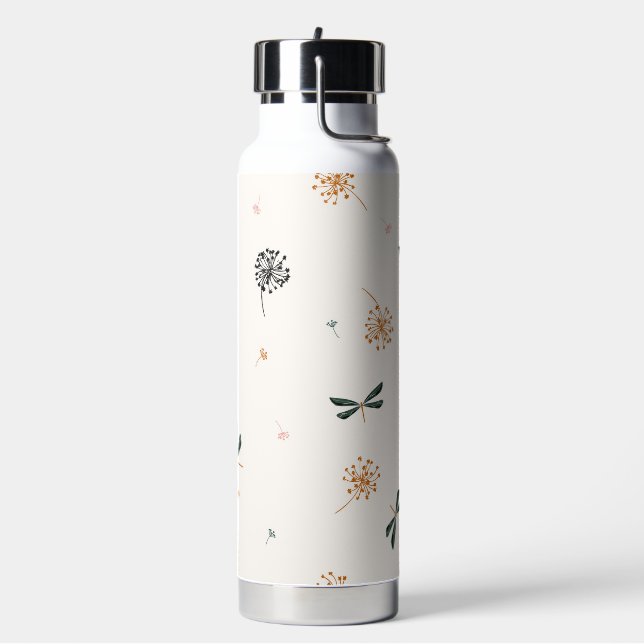 Bouteille D'eau Jolies libellules et fleurs simples (Gym)