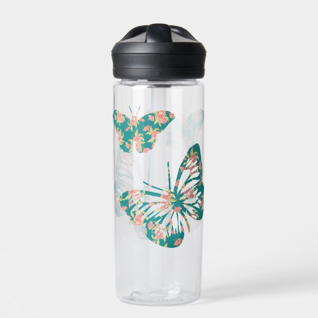 Bouteille D'eau Jolis papillons floraux (Extérieur)