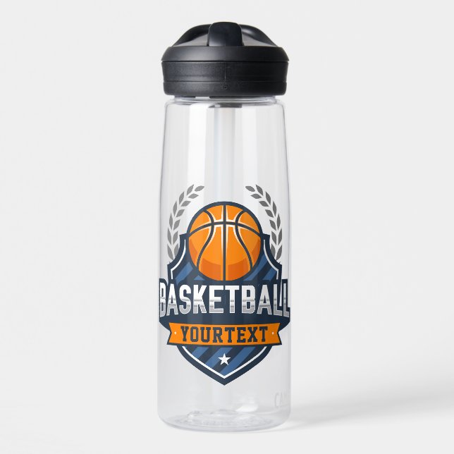 Bouteille D'eau Joueur de basket AJOUTER LE NOM Varsity School Tea (Avant)