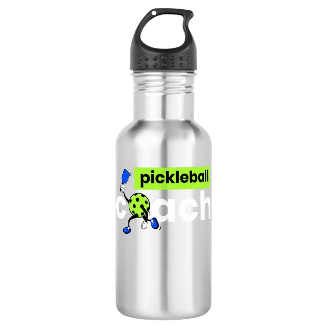 Bouteille D'eau Joueur de Pickball Coach (Devant)