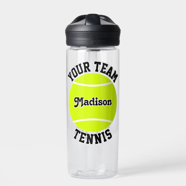 Bouteille D'eau Joueur de tennis et nom d'équipe Sports personnali (Extérieur)