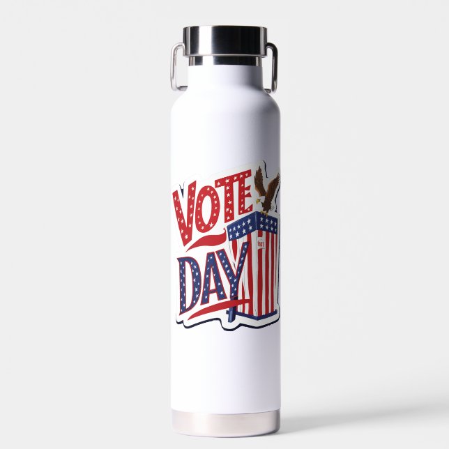 Bouteille D'eau Jour de vote (Avant)