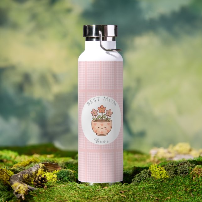 Bouteille D'eau Joyeuse fête des mères à mon modèle de rôle  (Extérieur (pivotée))