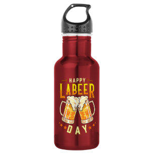 Bouteille D'eau Joyeuse fête du Labeer drôle de fête du Travail