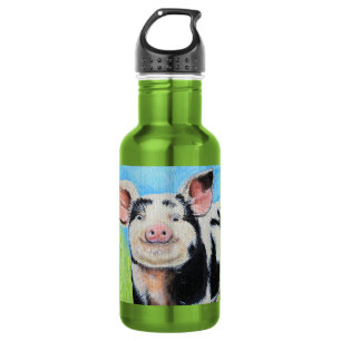 Bouteille D'eau Joyeuse peinture de petit cochon