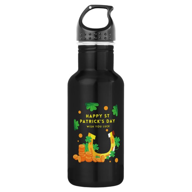 Bouteille D'eau Joyeuse St. Patricks Day - Shamrock irlandais chan (Devant)