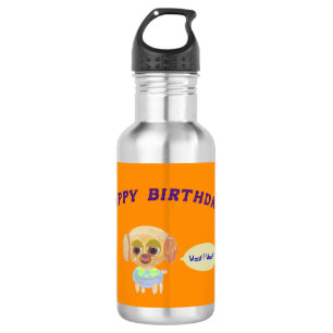 Bouteille D'eau Joyeux anniversaire Orange