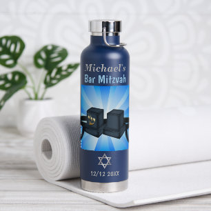 Bouteille D'eau Joyeux Bar Mitzvah 20XX Tefillin Mazel Tov!