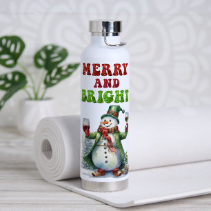 Bouteille D'eau Joyeux bonhomme de neige
