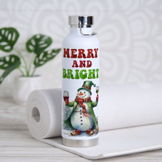 Bouteille D'eau Joyeux bonhomme de neige