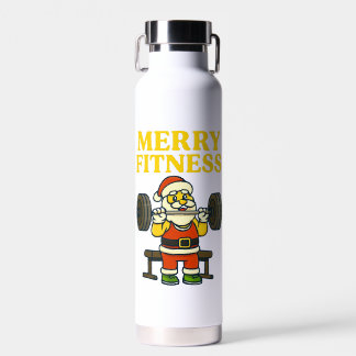 Bouteille D'eau Joyeux Fitness Père Noël Gym Water Bottle