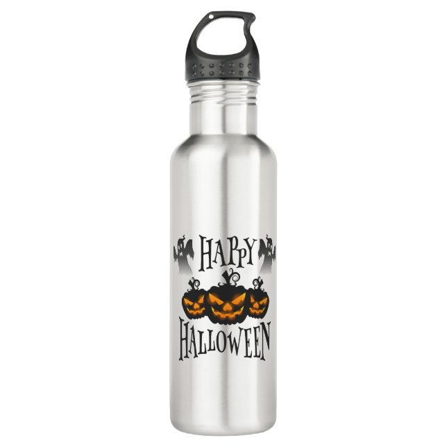 Bouteille D'eau Joyeux Halloween (Devant)