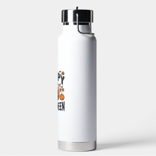 Bouteille D'eau Joyeux Halloween Citrouille Design de Gravure Vint (Gym)