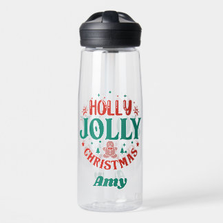 Bouteille D'eau Joyeux Noël Holly Jolly Homme en Pain d'Épices Rét