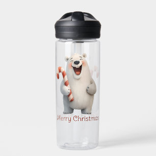 Bouteille D'eau Joyeux Noël mignon Ours Polaire Design