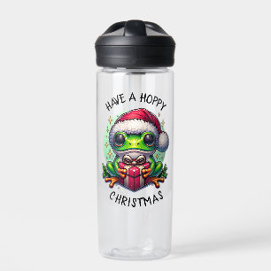 Bouteille D'eau Joyeux Noël sauteur Jeu de mots sur la grenouill