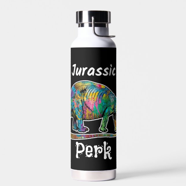 Bouteille D'eau Jurassic Perk Dinosaure Coloré Noir (Gauche)