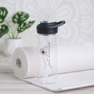 Bouteille D'eau Just Breathe Dandelion Blowing in Wind 