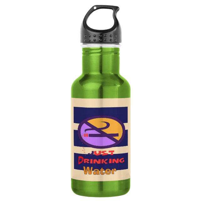 Bouteille D'eau Juste de l'eau potable verte  (Devant)
