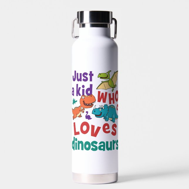 Bouteille D'eau Juste un enfant qui aime Dinosaures Dinosaure Love (Avant)