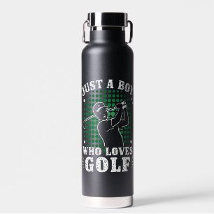 Bouteille D'eau Juste un Garçon qui aime Golf Club Golfing
