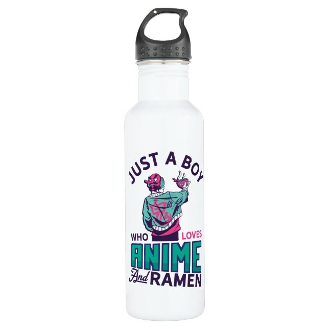 Bouteille D'eau Juste un garçon qui aime l'animation et l'animatio (Devant)