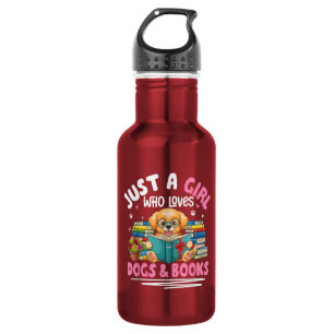 Bouteille D'eau Juste Une Fille Qui Aime Les Chiens Et La Lecture