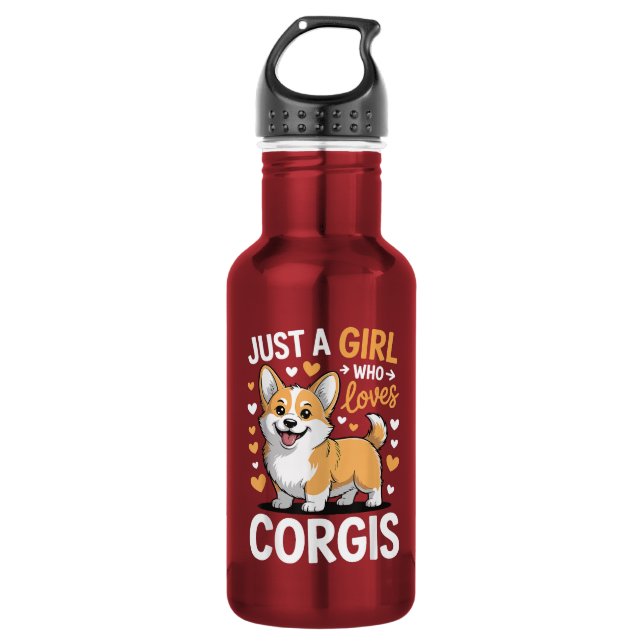 Bouteille D'eau Juste Une Fille Qui Aime Les Corgis (Devant)