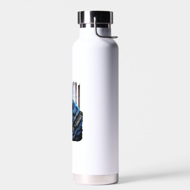 Bouteille D'eau K9 Berger Allemand Police Chien Mince Ligne Bleue  (Gauche)