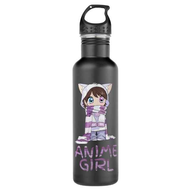 Bouteille D'eau Kawaii Anime Girl Kawaii Vêtements fille mignonne  (Devant)