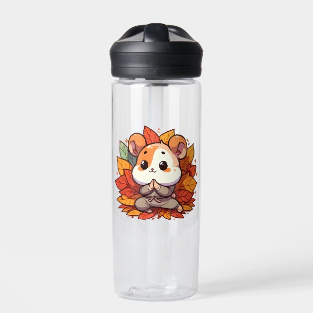 Bouteille D'eau Kawaii hamster de chute yoga (Extérieur)